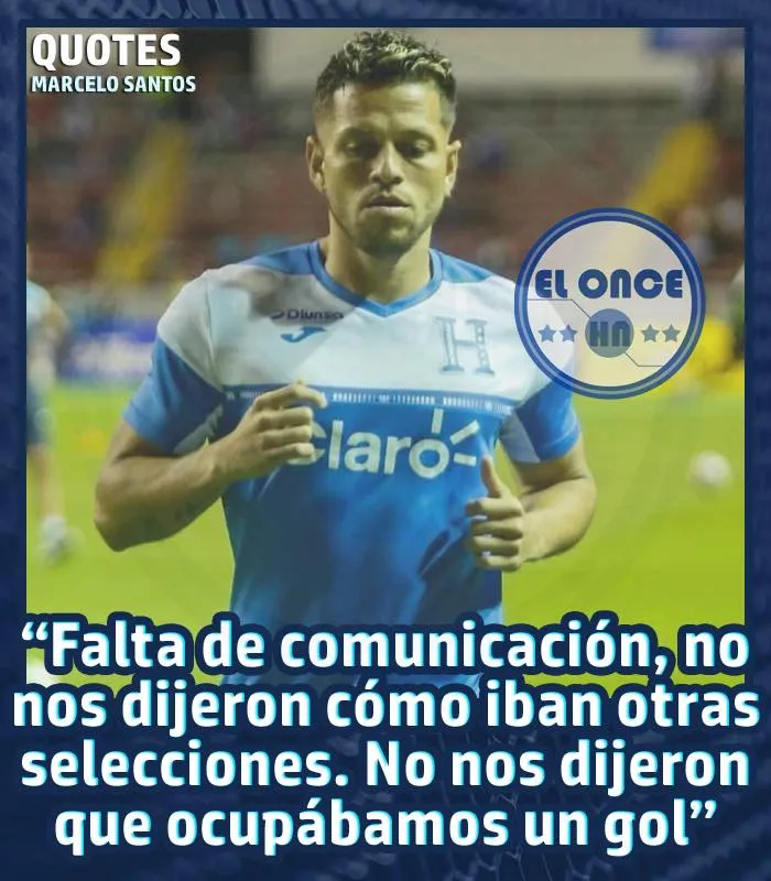 Marcelo Santos señaló a Rueda y su cuerpo técnico como los culpables. Foto: El Once HN.