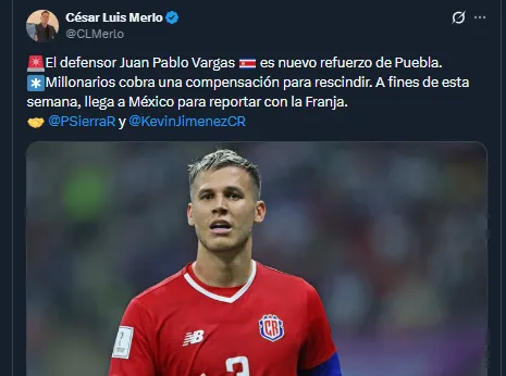 César Merlo en su cuenta oficial de X