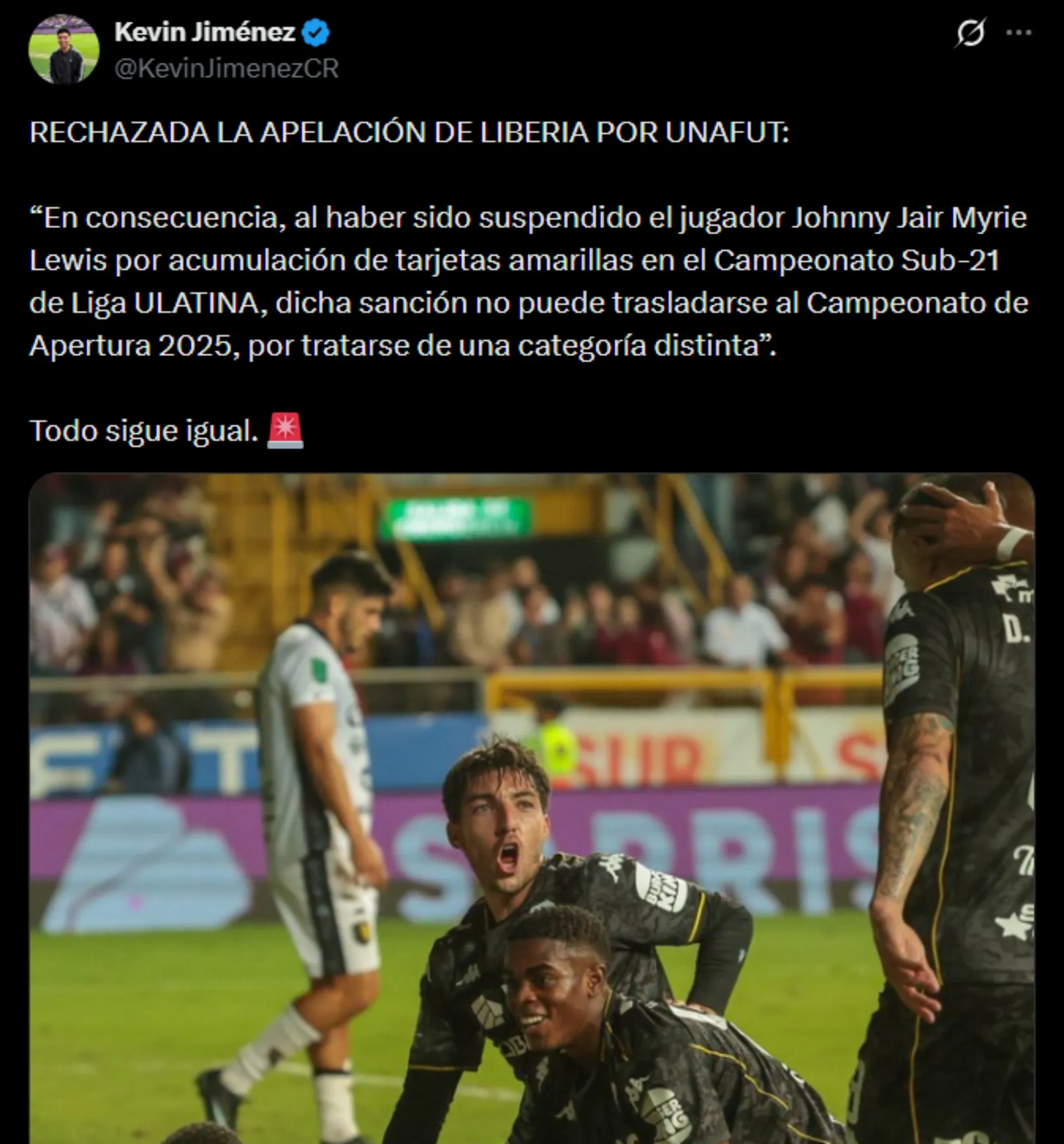 UNAFUT ya tomó una decisión. (Foto: X)