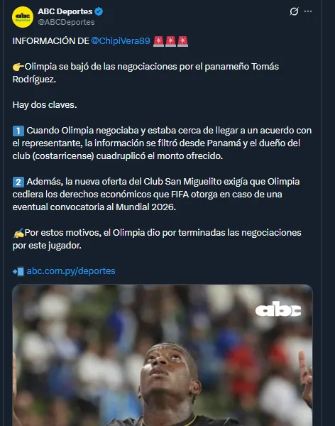 Información sobre el caso de Tomás Rodríguez y Olimpia