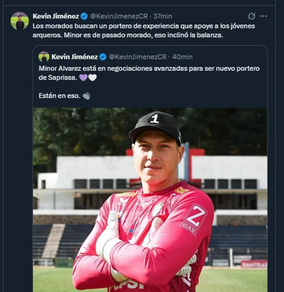 Kevin Jiménez en su cuenta oficial de X
