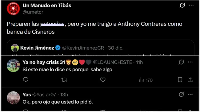 Anthony Contreras es pedido por los manudos. (Foto: X)
