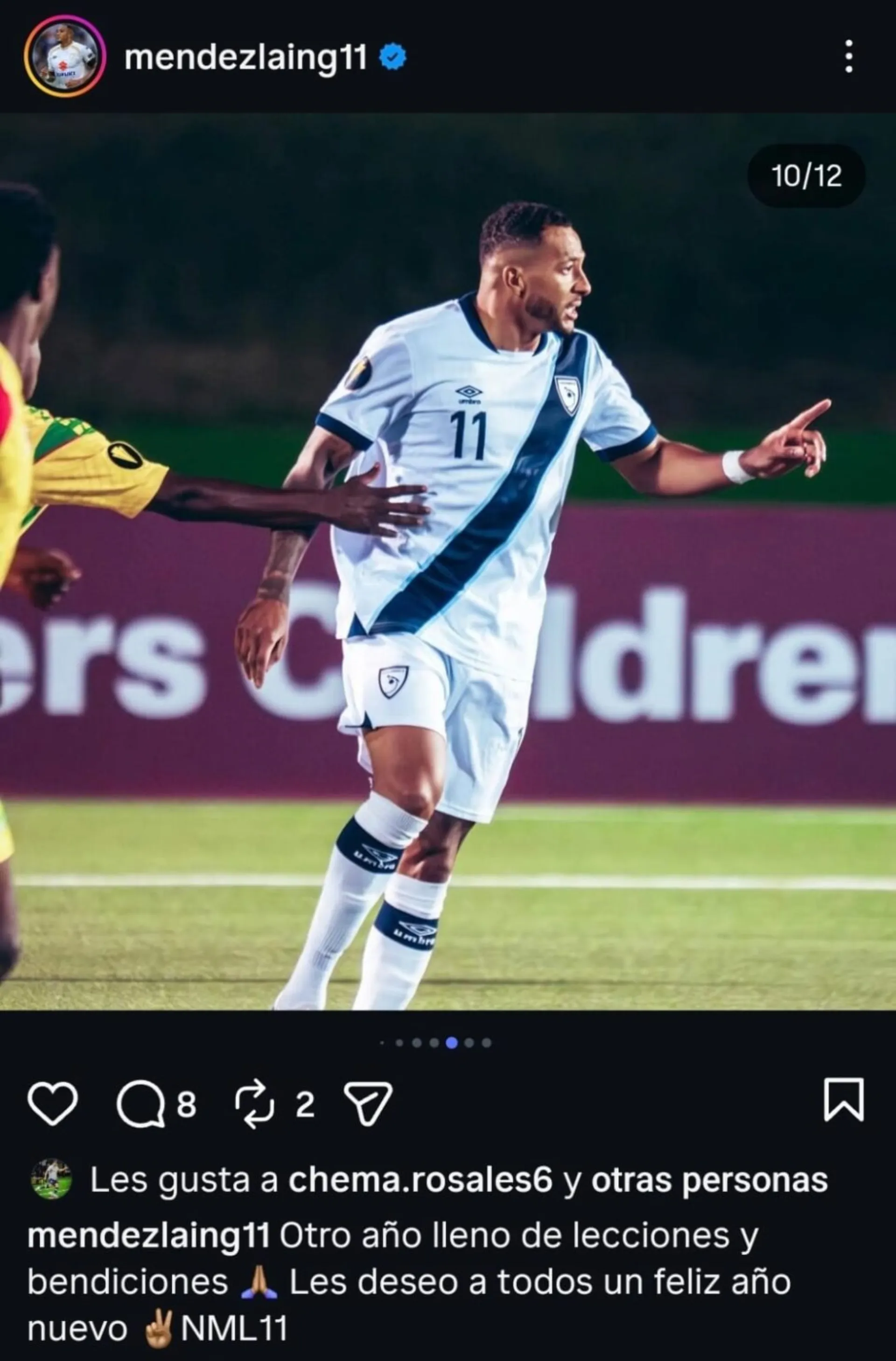 La publicación de Nathaniel Mendez. (Foto: Instagram)