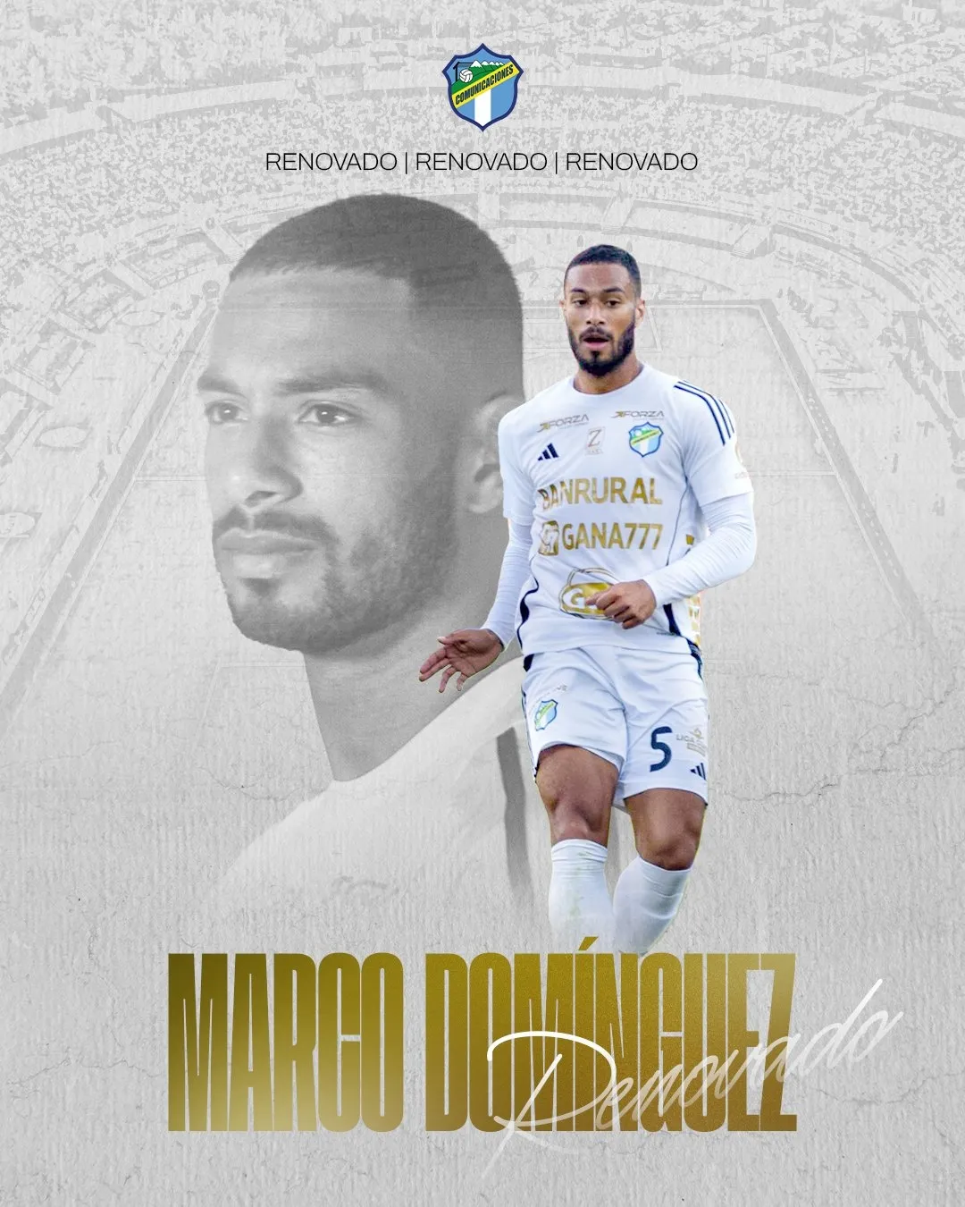 Marco Domínguez renovó con Comunicaciones.