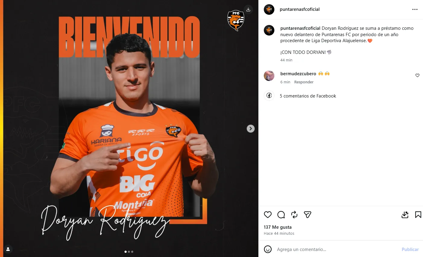 Y así le dio la bienvenida Puntarenas. (Instagram)