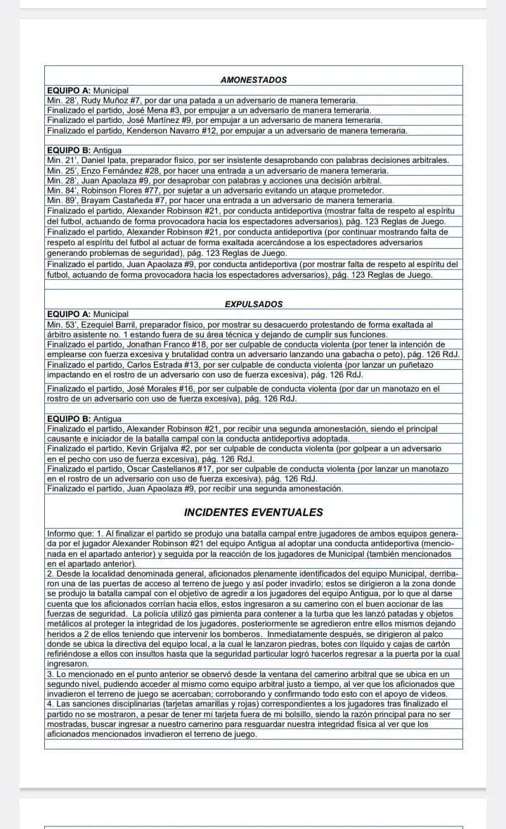 El informe completo de Mario Escobar que reveló el periodista Marlon Puente.