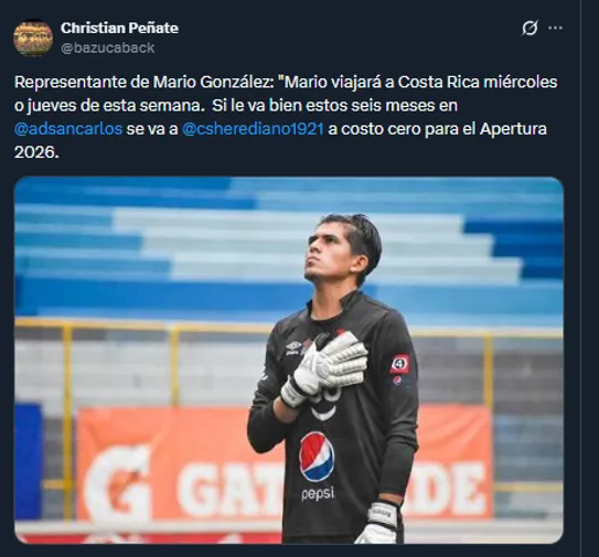 El periodista Christian Peñate en su cuenta oficial de X.