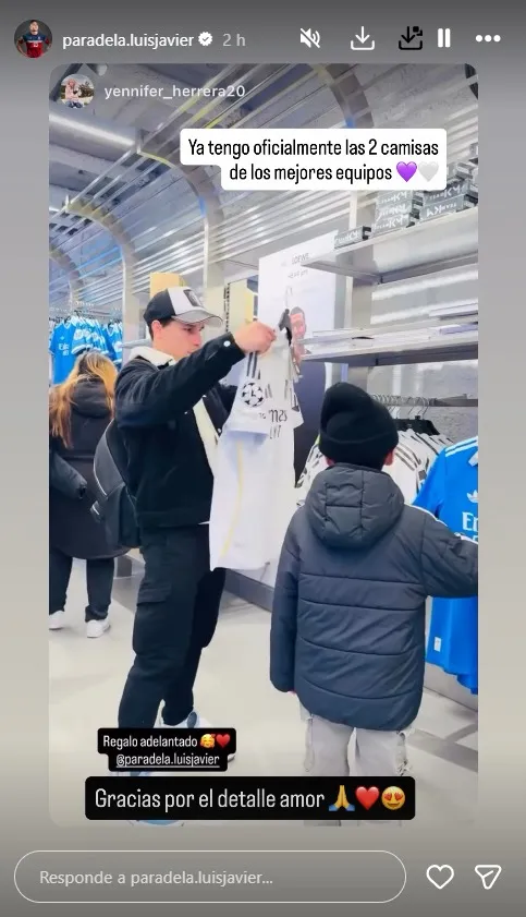 Luis Paradela en su cuenta oficial de IG