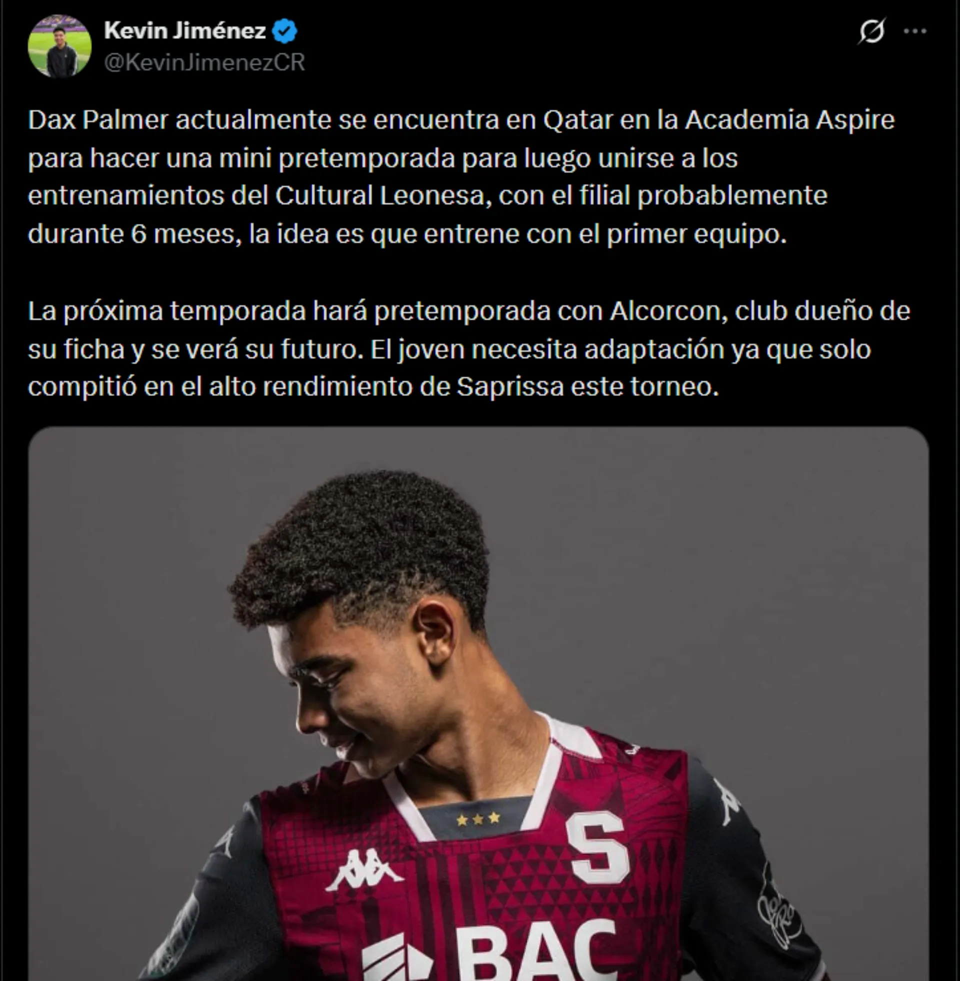 Dax Palmer está actualmente en Qatar. (Foto: X)