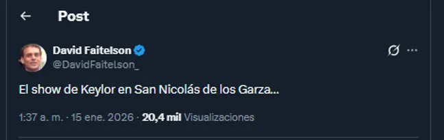 David Faitelson en su cuenta oficial de X