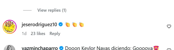 Jesé Rodríguez compartió vestuario con Keylor en Europa (Instagram).