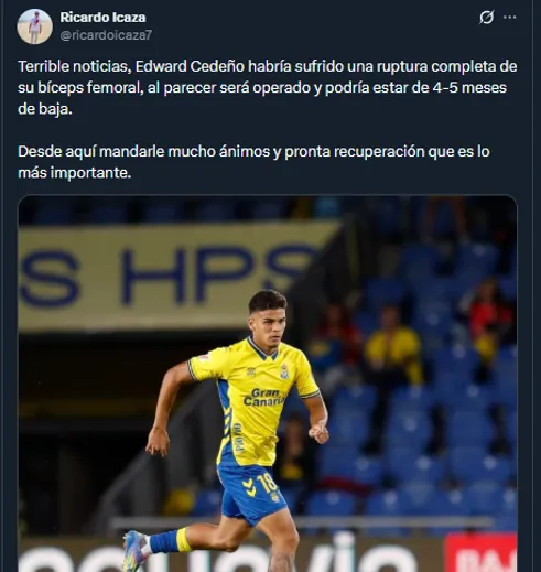 El periodista Ricardo Icaza en su cuenta oficial de X.