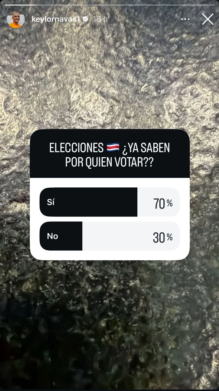 La hsitoria que publicó el guardameta (Instagram).