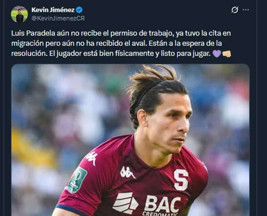 Kevin Jiménez en su cuenta oficial de X