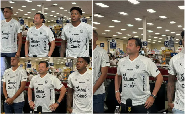 Jeaustin Campos luciendo la nueva piel de Real España para la Concachampions 2026. Foto: La Prensa.