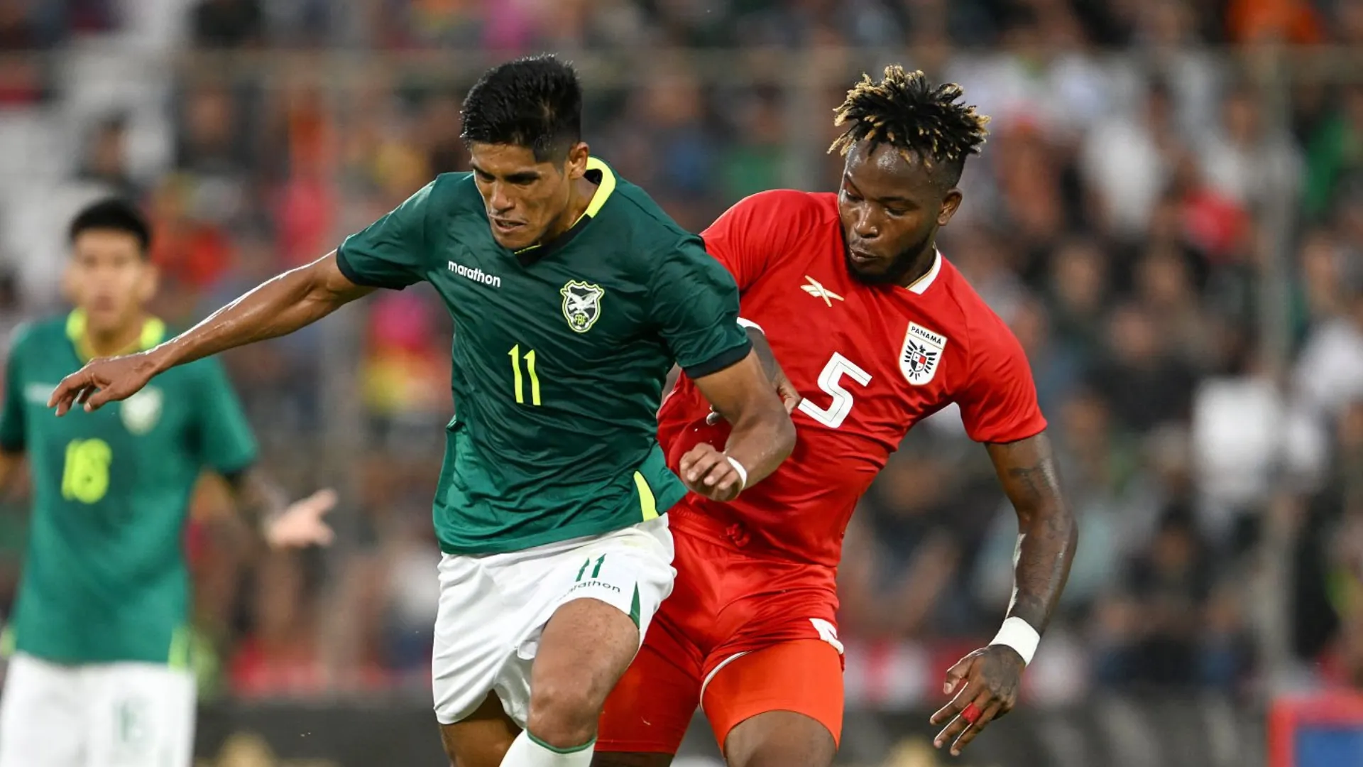 Jovani Welch en acción durante el amistosos 1-1 con Bolivia, que marcó su regreso a la Selección de Panamá en mucho tiempo. La última vez que Christiansen lo había citado fue en junio de 2024, para la Copa América. (Foto: Getty)