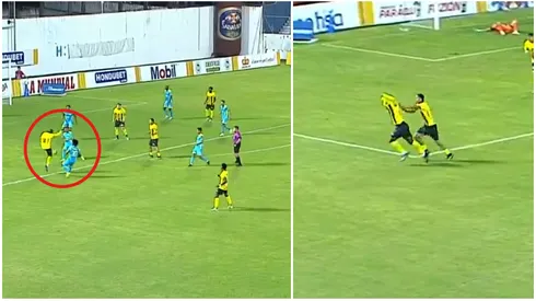 Darixon Vuelto celebró con todo su anotación en la jornada 1 de la Liga Nacional de Honduras.