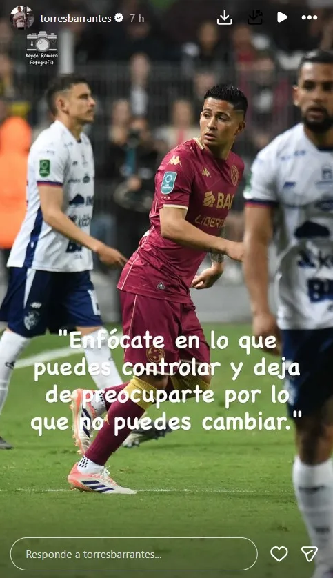 Gerson Torres respondió a los silbidos (Instagram).