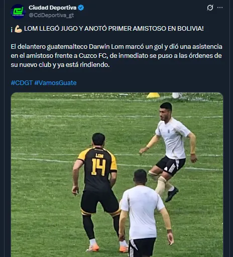 Darwin Lom ya jugó con The Strongest