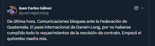 El periodista Juan Carlos Gálvez en su cuenta oficial de X