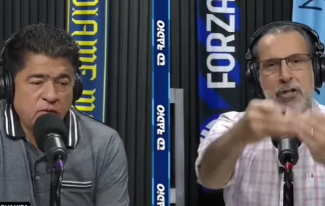 Carlos Ferrari y Mauricio Kawas durante una emisión de TD Radio.