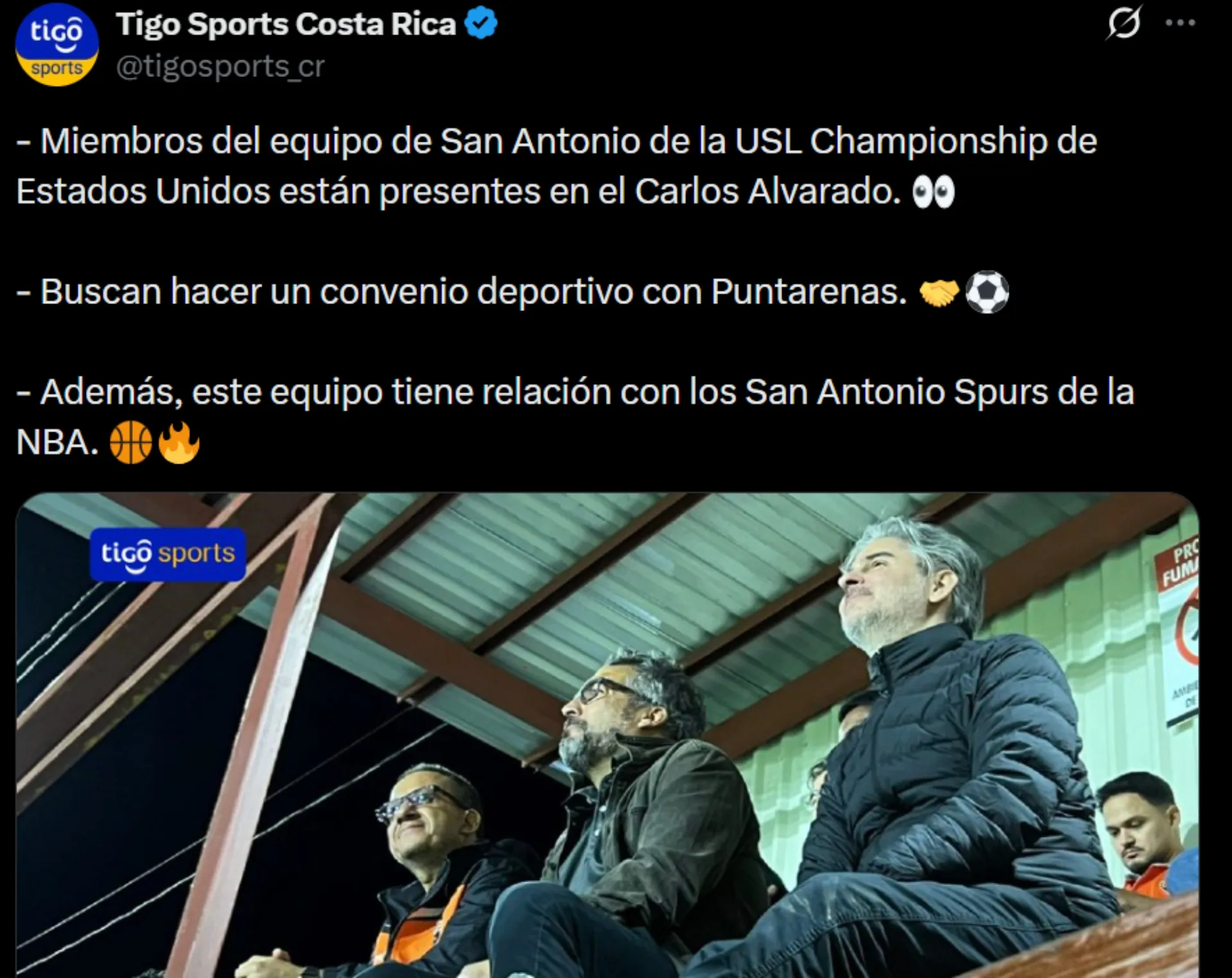 Los emisarios del equipo estadounidense.