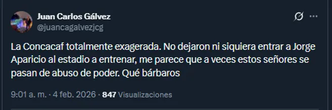 Periodista Juan Gálvez en su cuenta oficial de X.