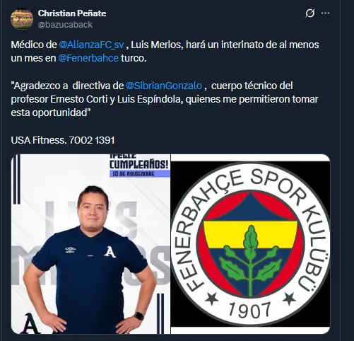 Periodista Christian Peñate en su cuenta oficial de X