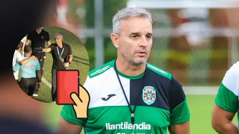 Pablo Lavallén se lanzó con todo en contra del arbitraje en Honduras. Foto: Marathón.
