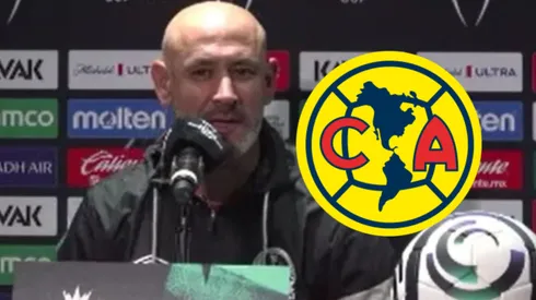 Eduardo Espinel estuvo en conferencia de prensa antes de enfrentar al América.
