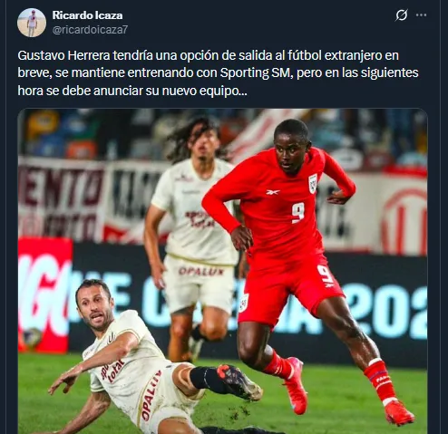 El periodista Ricardo Icaza en su cuenta oficial de X.