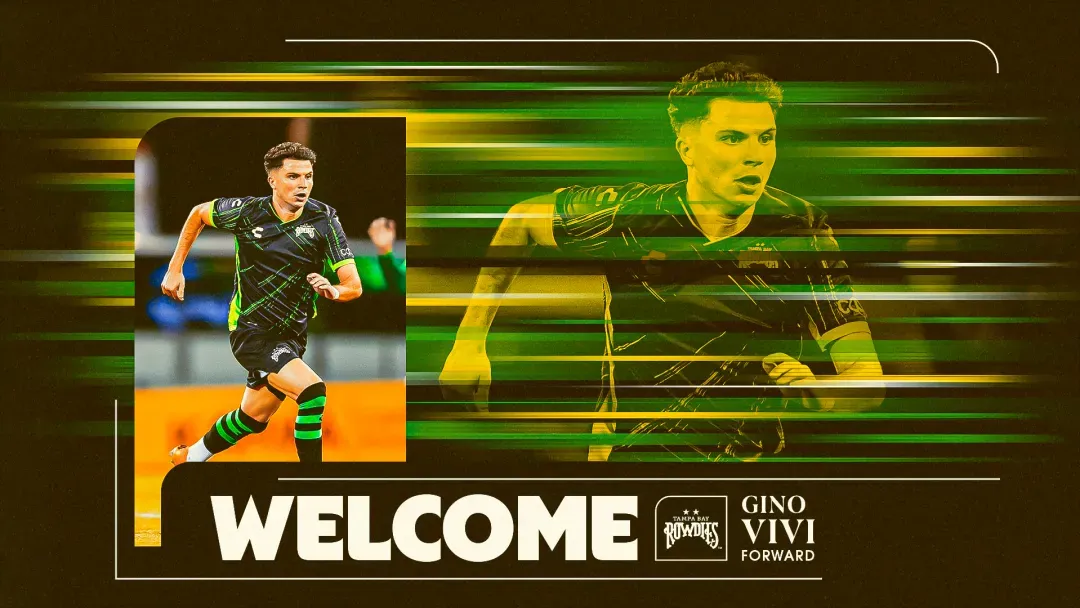 “Bienvenido”: con esta imagen, Tampa Bay Rowdies anunció el arribo de Gino Vivi.