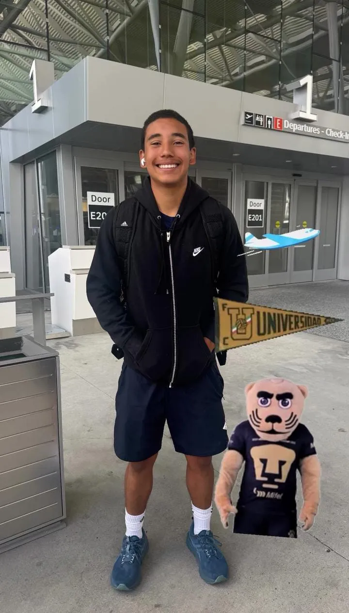 Lucas González llega a Pumas con la emoción a tope. (Foto: captura de Instagram)