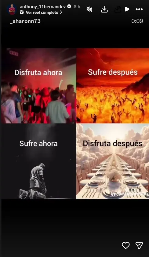 Anthony Hernández en su cuenta oficial de IG