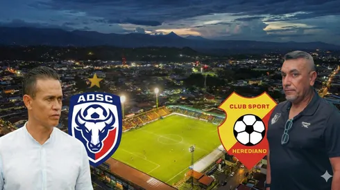 Paté Centeno y José Giacone, protagonistas del duelo entre San Carlos y Herediano.