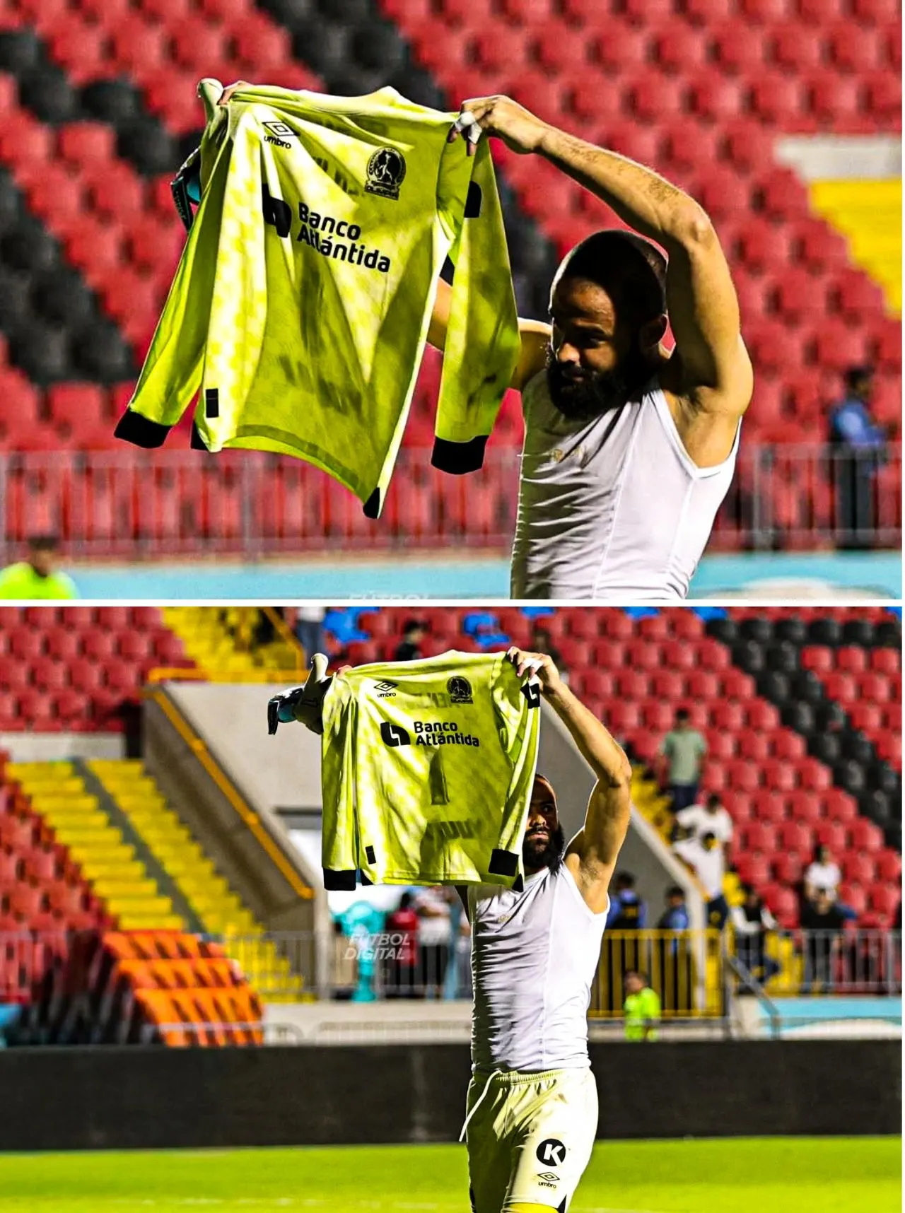 Así se despidió Edrick Menjívar tras perder el clásico ante Motagua. Foto: Fútbol Digital.