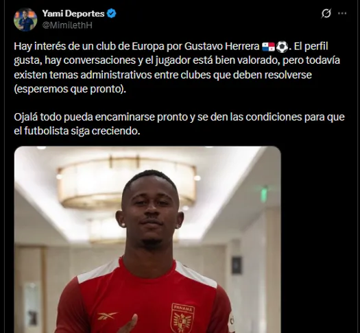 Yami Deportes en su cuenta oficial de X.