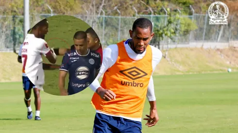 Jerry Bengtson durante un entrenamiento con Olimpia. Foto: X Olimpia.