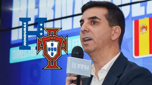 Francis Hernández durante una conferencia de prensa con la Selección de Honduras. Foto: FFH.