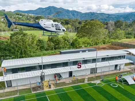 Saprissa recibió una visita inesperada en helicóptero
