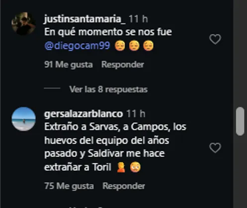 Hinchas de Alajuelense extrañando a Diego Campos