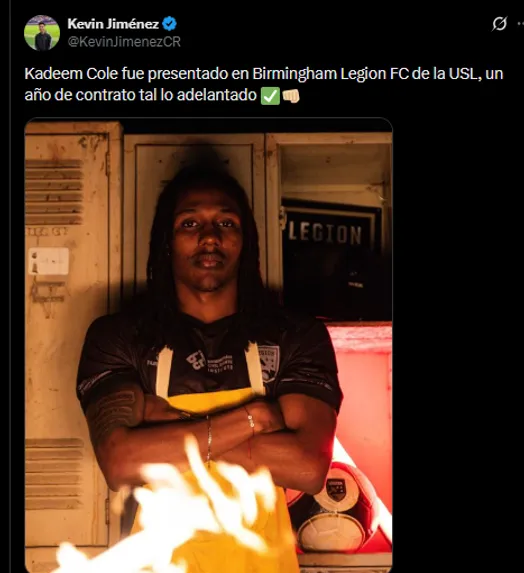 Kevin Jiménez en su cuenta oficial de X