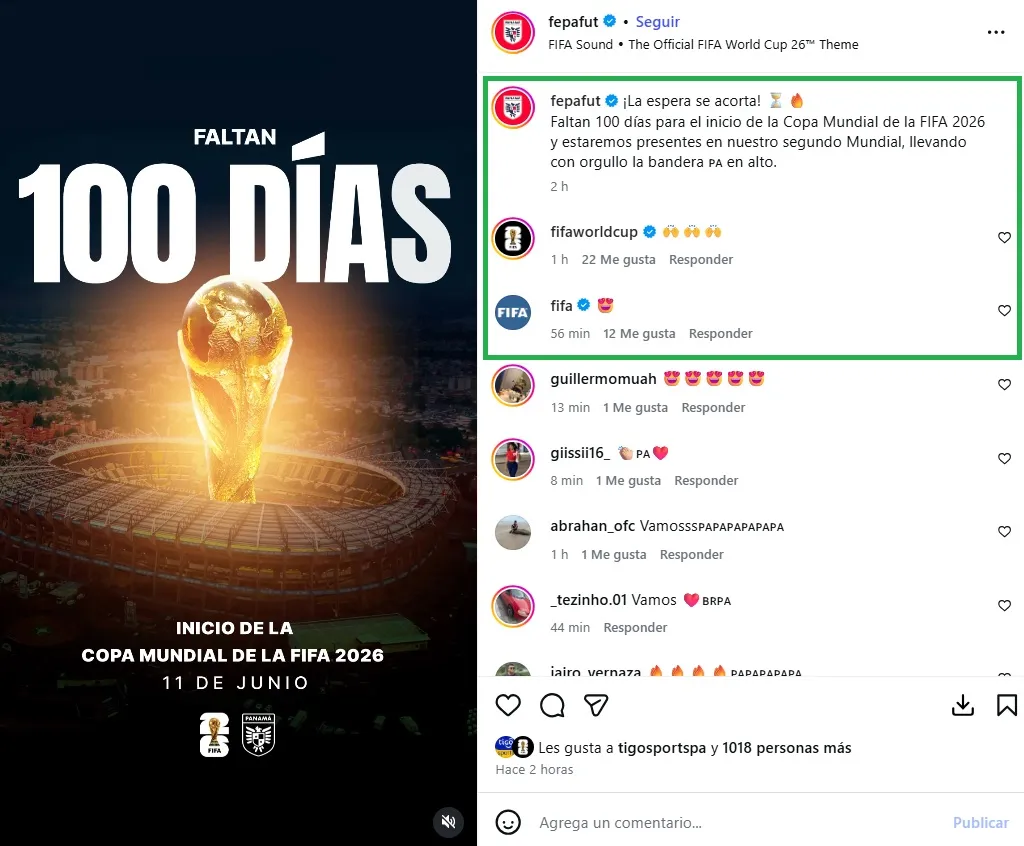 Fepafut en su cuenta oficial de Instagram