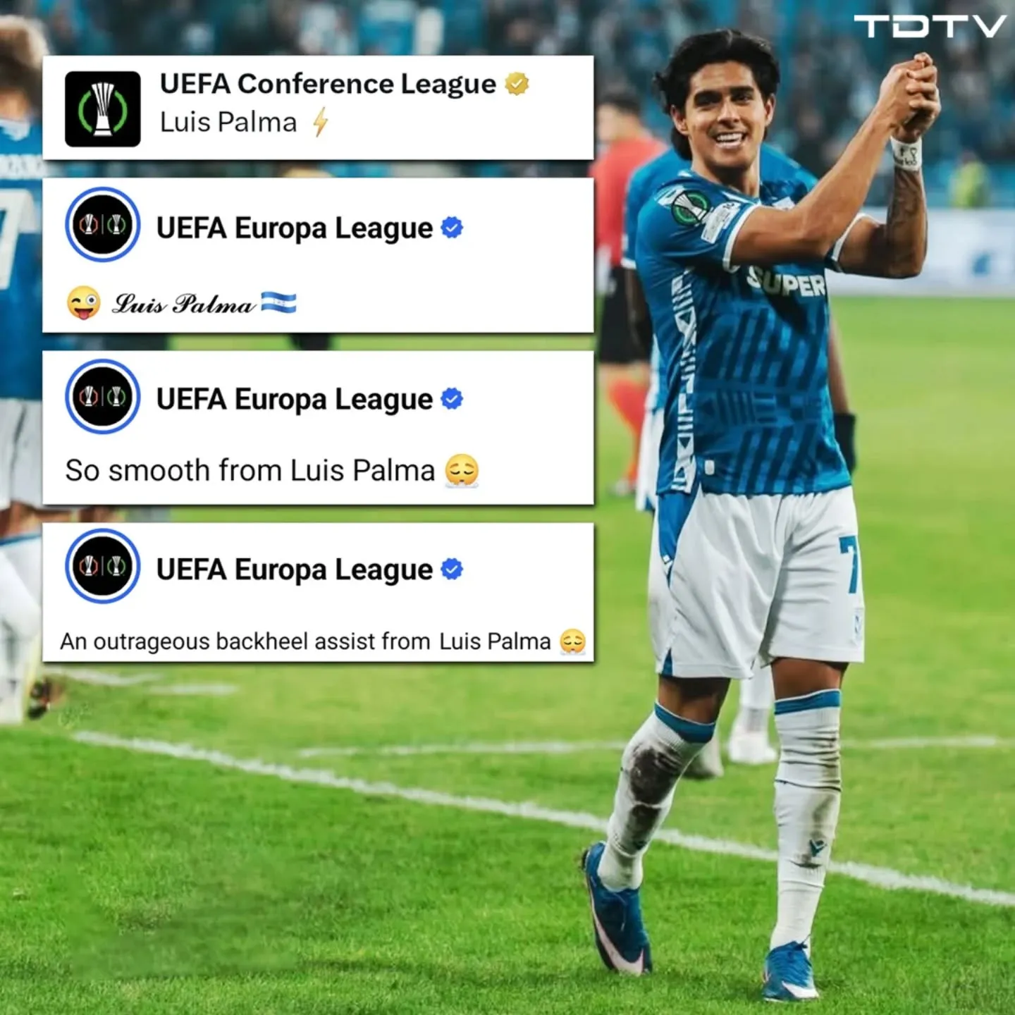 UEFA ha reconocido a Luis Palma por sus actuaciones.