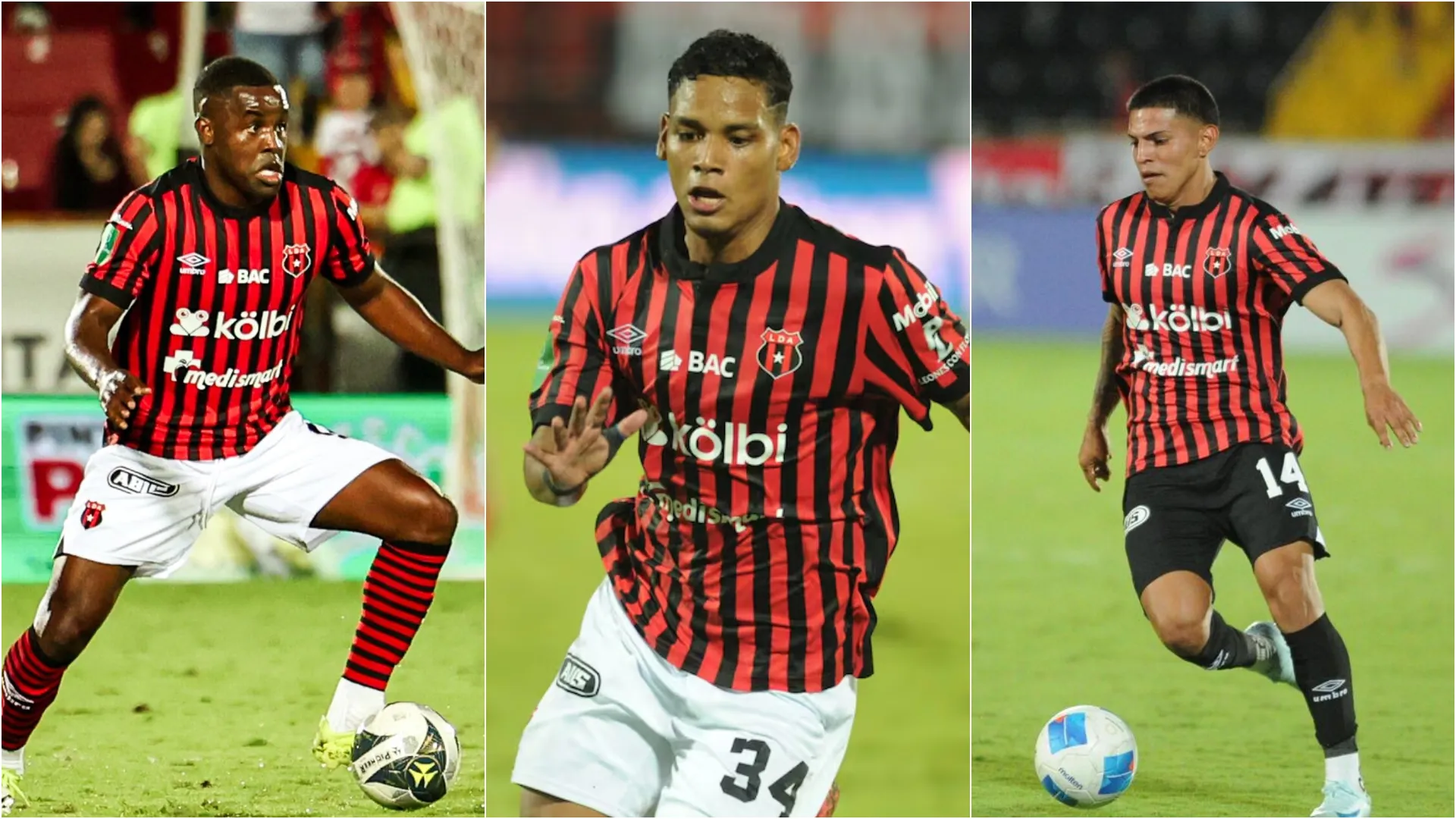 Joel Campbell, Creichel Pérez y Alejandro Bran están lejos de llenar el ojo en Alajuelense. (Foto: LDA y La Nación)