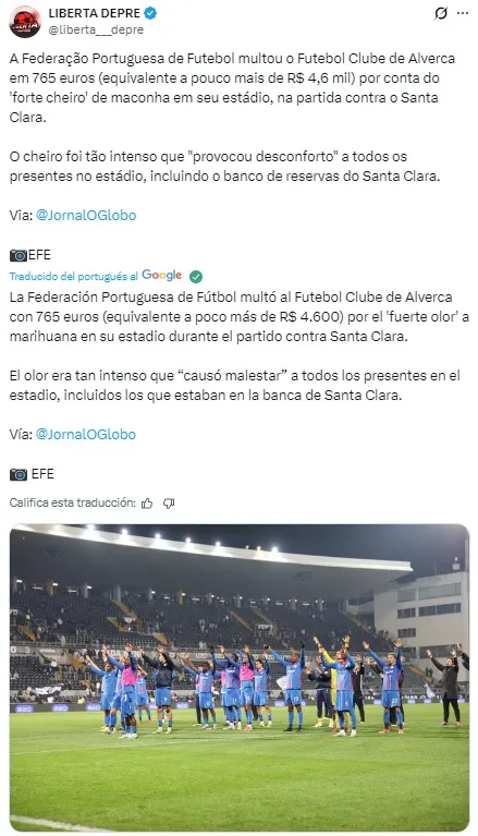 El equipo de Vinicius fue sancionado por olores a marihuana en su estadio.