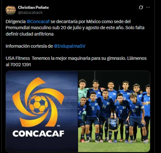 Christian Peñate en su cuenta oficial de X