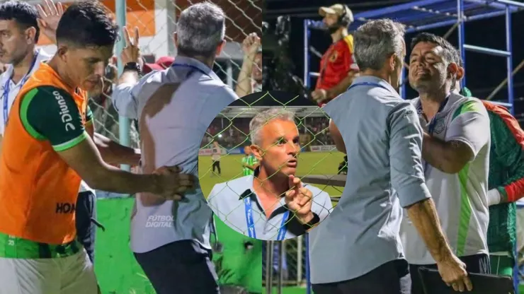 Pablo Lavallén no soportó más y se encaró con un aficionado de Marathón.