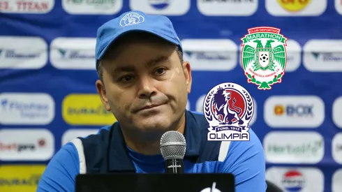 Javier López durante una conferencia de prensa tras vencer a los Lobos de la UPNFM. Foto: La Prensa.
