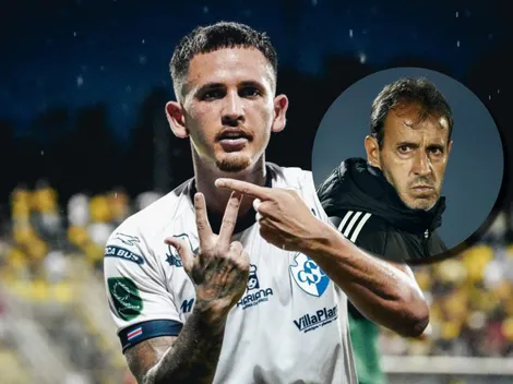 Cristopher Núñez le marca la cancha a Fernando Batista